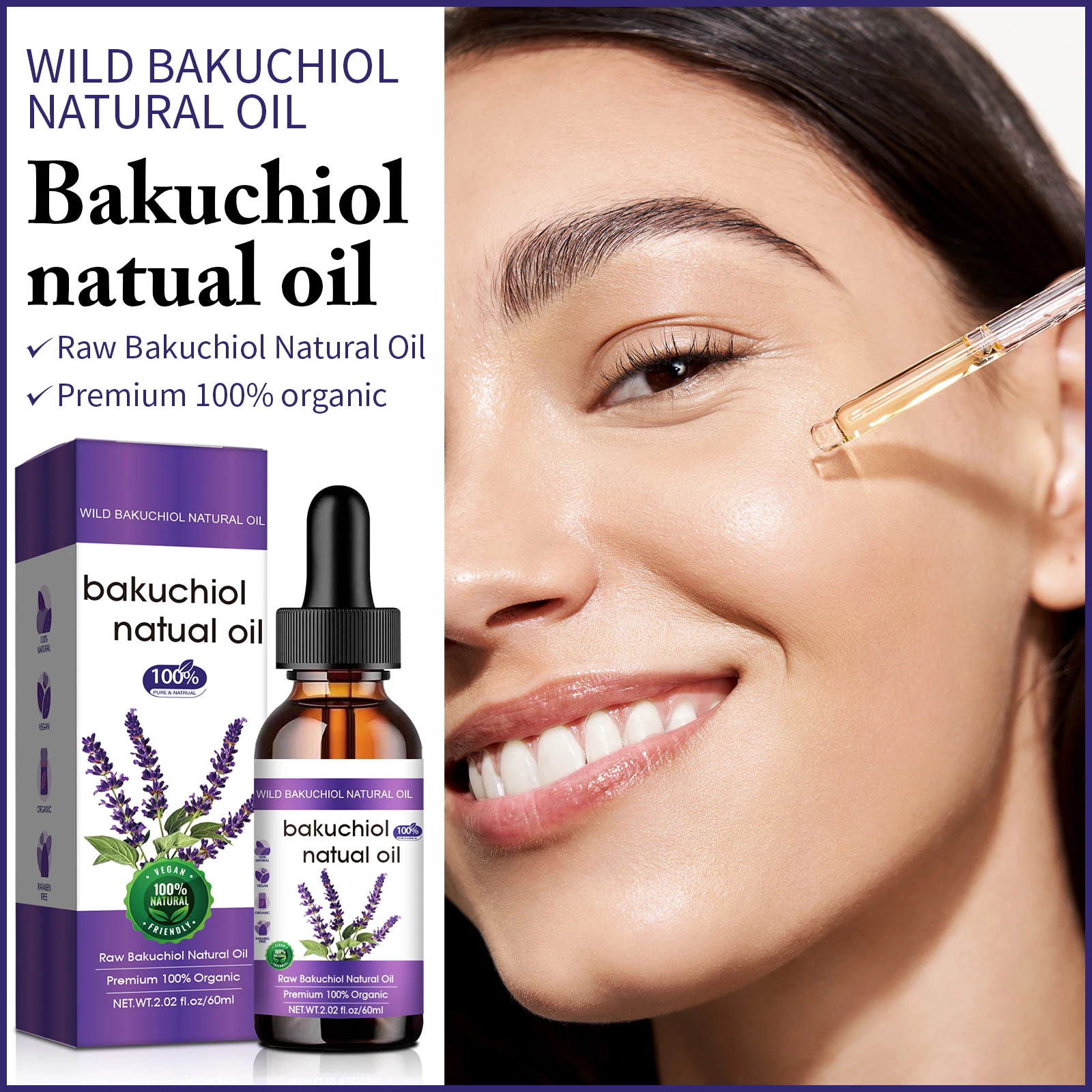 Bakuchiol Retinol Alternative - Botanical Anti-Aging Face Oil 60ml -