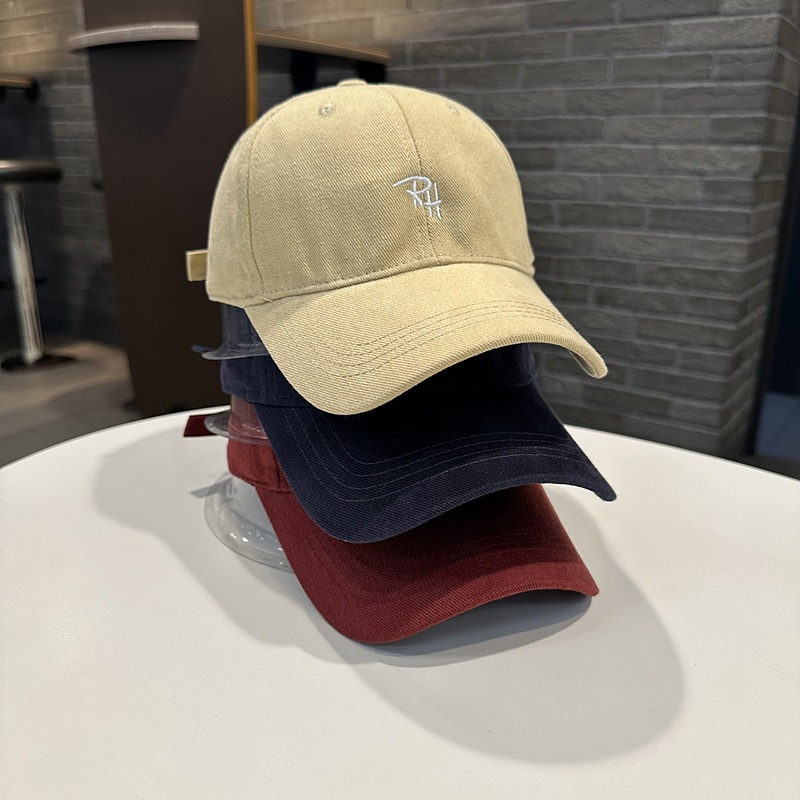 Skincare Rh - Korean Style RH Letter Embroidery Baseball