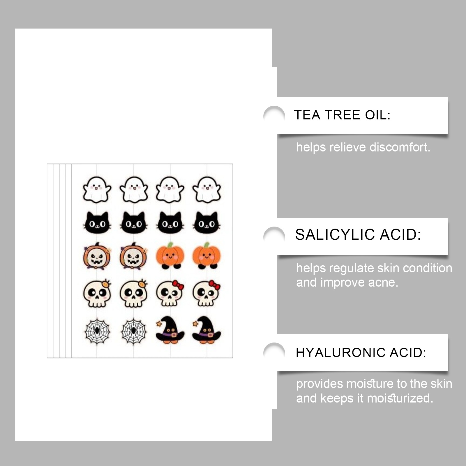 Halloween Acne Patches,100pcs  - огляд і ціна Tea Tree Spot Treatment