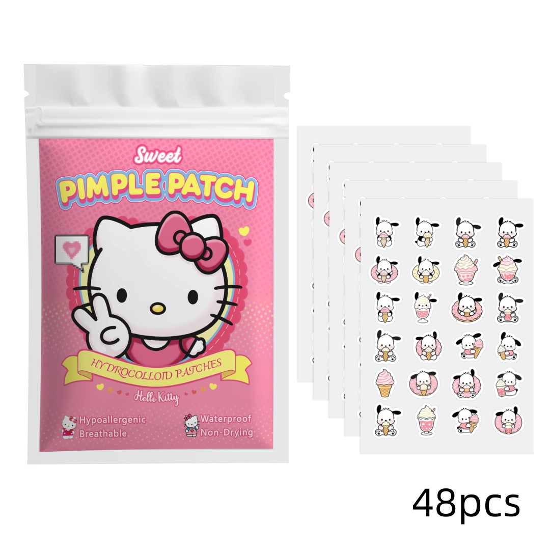 48/120PCS hello kitty Acne pat - огляд і ціна Hydrocolloid Acne Patch