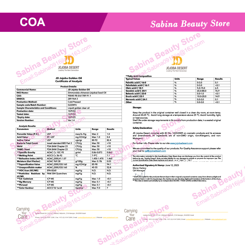Hot Selling Israe Organic Gold - огляд і ціна Skincare Ingredients