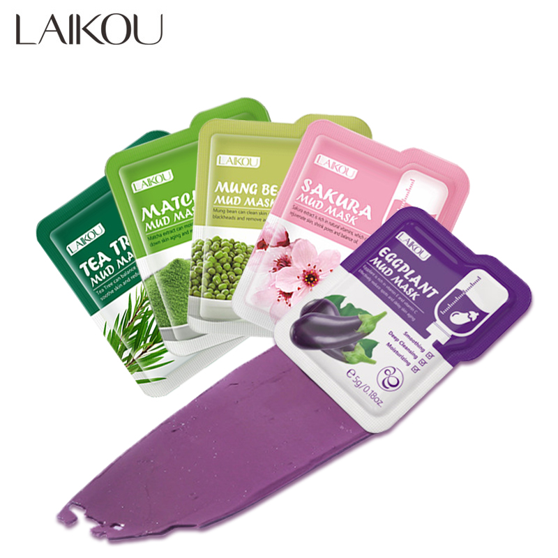 LAIKOU 5pcs Mud Mask Clay Mask - огляд і ціна Tea Tree Spot Treatment