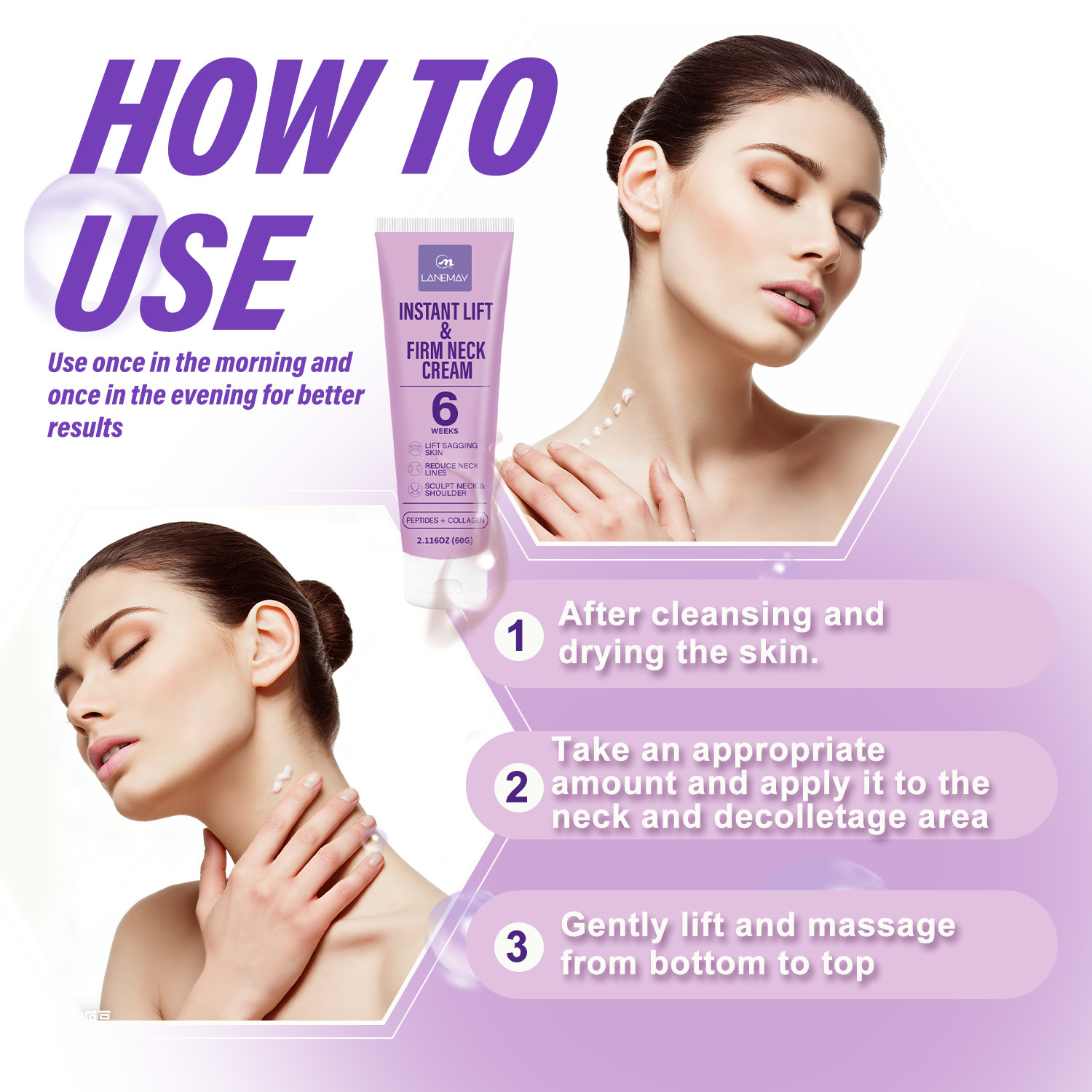 Instant Lift Firm Neck Cream w - огляд і ціна Peptide Neck Cream