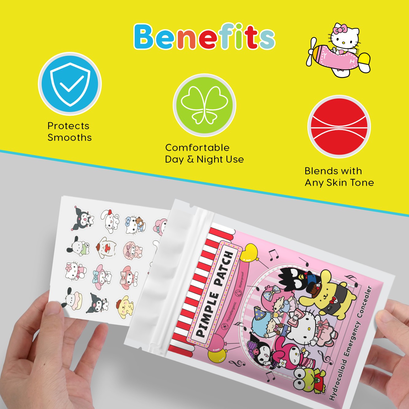 20/100pcs Hello Kitty Hydrocol - огляд і ціна Hydrocolloid Acne Patch