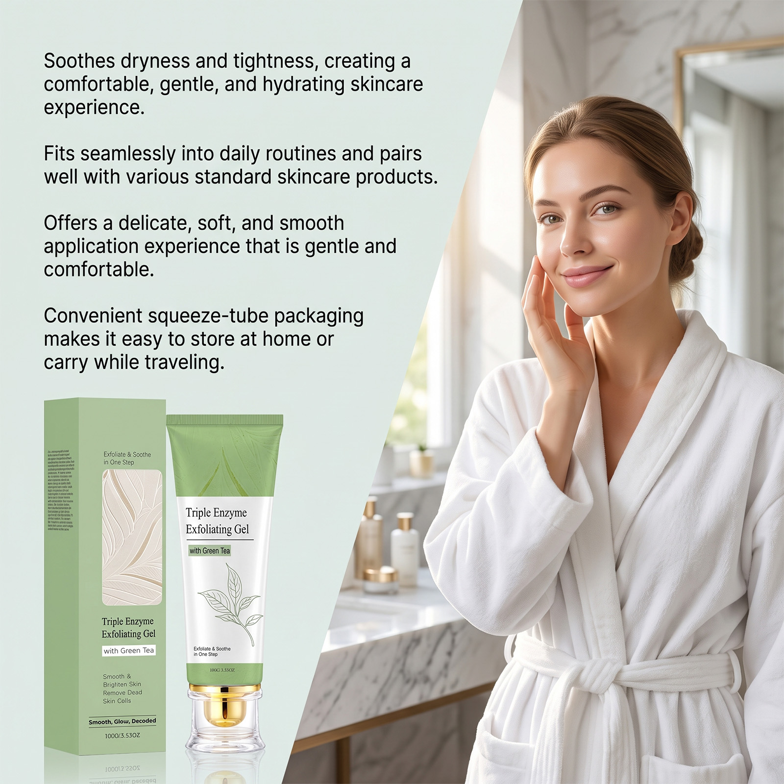 Green Tea Exfoliating Gel Deep - огляд і ціна Peptide Neck Cream