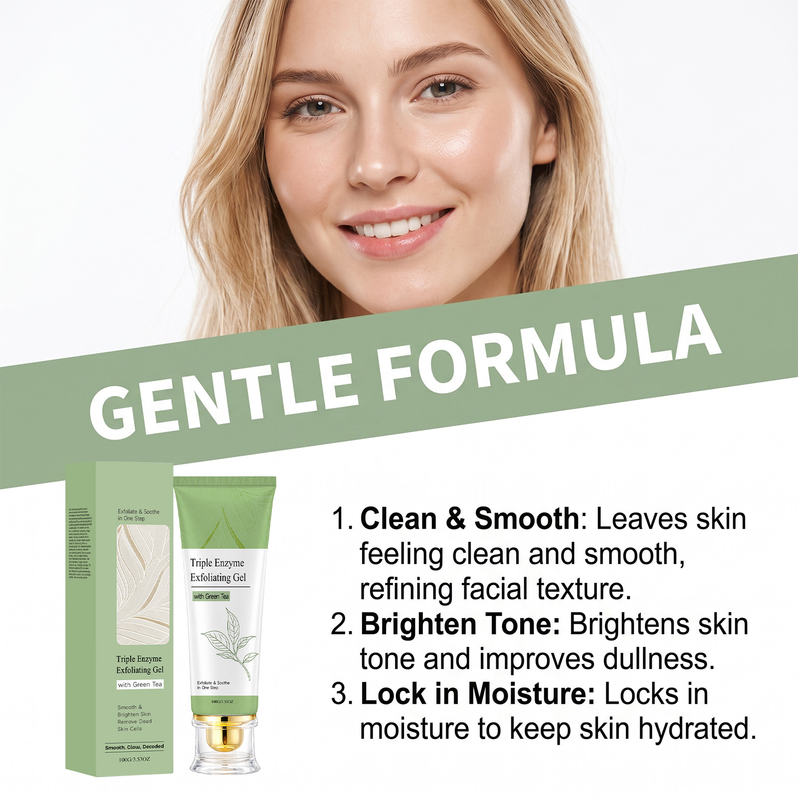 Green Tea Exfoliating Gel Deep - огляд і ціна Peptide Neck Cream