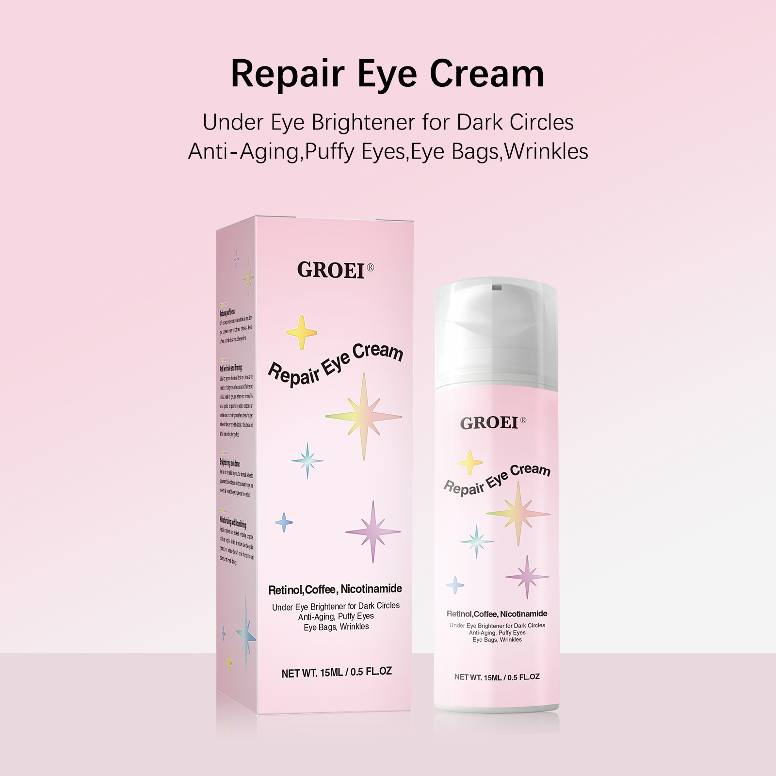 Eye Cream 15ml Retinol Coffee  - огляд і ціна Caffeine Eye Serum